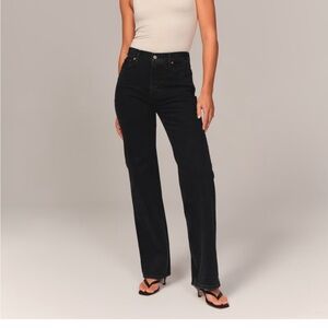 Abercrombie High Rise 90s Relaxed Black Jean